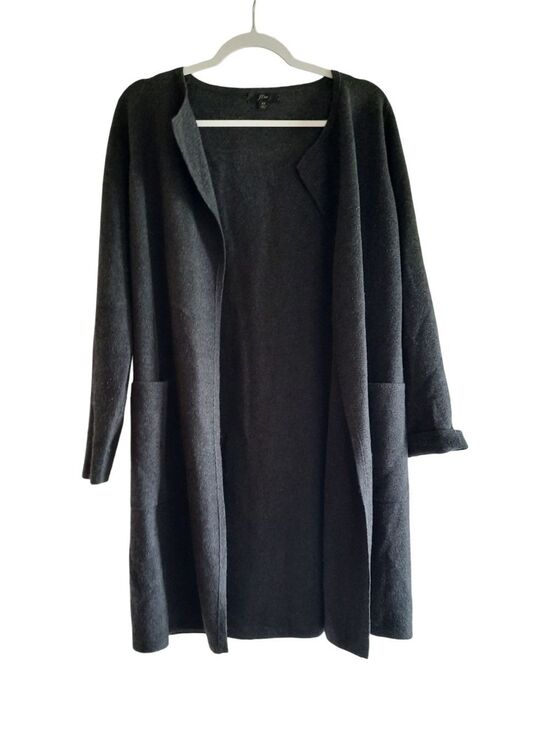J. Crew Sweaters - J. Crew Black Wool Blend Open-Front Long Cardigan
